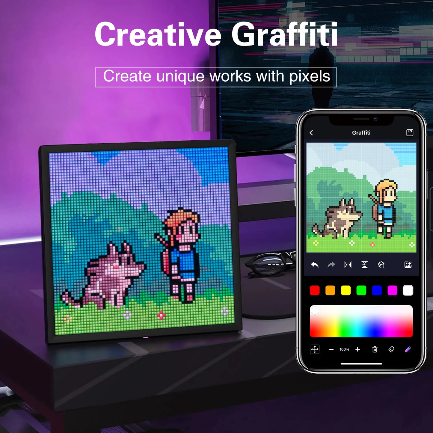 RGB LED Pixel Art Frame